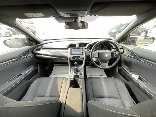 ホンダ シビック ハッチバック 山形県 2018(平30)年 7.2万km クリスタルブラックパール 6速マニュアル/車高調/ホンダセンシング/アダクティブクルーズコントロール　/シートヒーター　/純正ナビ／フルセグTV/CD/DVD/AM/FM/バックカメラ/スマートキー　/シートヒーター　/ドライブレコーダー　/ＥＴＣ