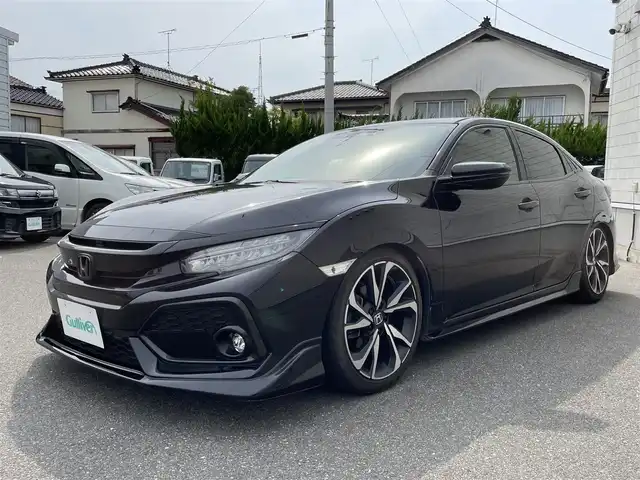 ホンダ シビック ハッチバック 山形県 2018(平30)年 7.2万km クリスタルブラックパール 6速マニュアル/車高調/ホンダセンシング/アダクティブクルーズコントロール　/シートヒーター　/純正ナビ／フルセグTV/CD/DVD/AM/FM/バックカメラ/スマートキー　/シートヒーター　/ドライブレコーダー　/ＥＴＣ
