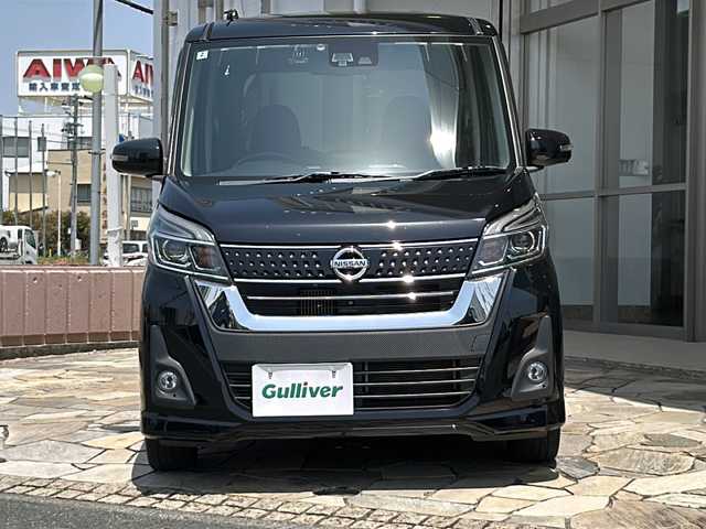 日産 デイズ ルークス ハイウェイスター Gターボ 静岡県 2018(平30)年 7.7万km 黒 純正ナビ/（Bluetooth／CD／DVD／フルセグTV）　/アラウンドビューモニター　/ＥＴＣ　/ドライブレコーダー　/両側パワースライドドア　/クルーズコントロール　/衝突被害軽減システム　/アイドリングストップ　/ＬＥＤヘッドライト　/オートライト　/オートハイビーム　/純正フロアマット　/プッシュスタート　/スマートキー　/ステアリングスイッチ