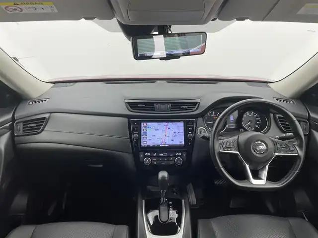 日産 エクストレイル 20Xi 富山県 2018(平30)年 5.2万km ガーネットレッド 純正9型ナビ（AM/FM/DVD/BT/フルセグ）/全方位カメラ/ドライブレコーダー/ETC/デジタルインナーミラー/レザーシート/シートヒーター/衝突被害軽減システム/レーダークルーズコントロール/レーンキープアシスト/コーナーセンサー/横滑り防止装置/アイドリングストップ/純正アルミホイール/純正フロアマット/オートLEDライト/オートホールド付電子パーキング/パワーバックドア/ミラーヒーター/革巻きステアリング/ステアリングスイッチ/スマートキー