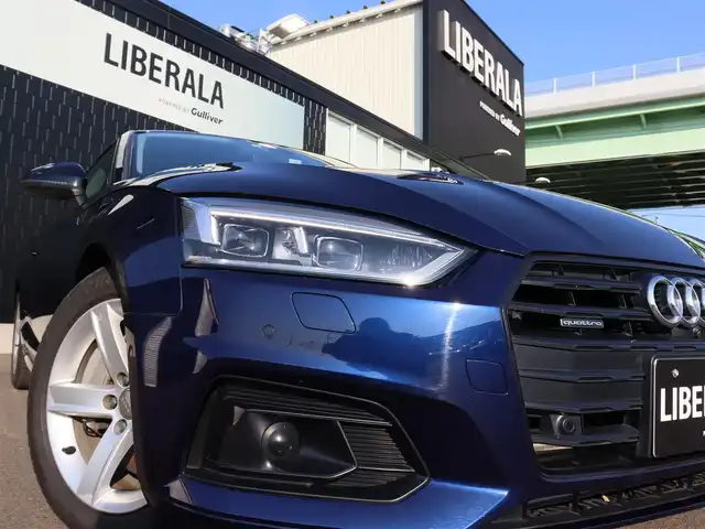 アウディ Ａ５ 2．0TFSIクワトロ スポーツ 宮城県 2020(令2)年 2万km 青 マトリクスLEDヘッドライト/BANG＆OLUFSEN/バーチャルコックピット/全方位カメラ/フルセグTV/アダプティブクルーズコントロール/パーキングアシスト/レーンキープアシスト/茶革シート/シートヒーター(D/N席)/前後ドライブレコーダー/ETC/パドルシフト/カラーコード：NX5H　ナバーラブルーＭ