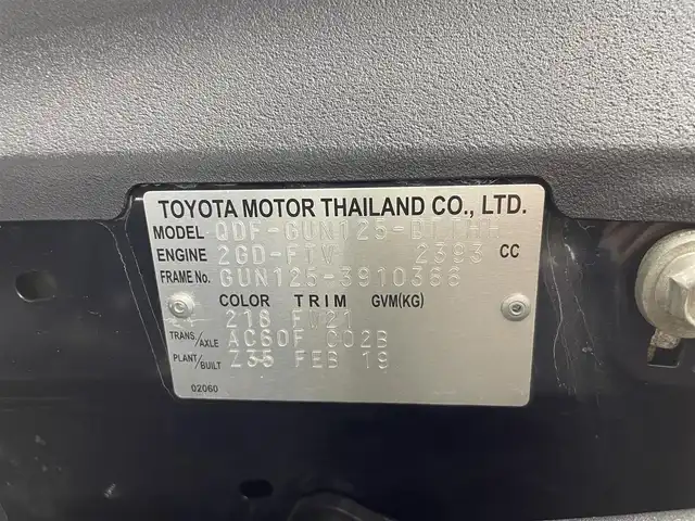 トヨタ ハイラックス Z ブラックラリーエディション 群馬県 2019(平31)年 4万km アティチュードブラックマイカ ＴＲＤトノカバー／アンダーカバー／フォグカバー／マフラーカッター　純正ベッドライナー　純正ナビ　バックカメラ　フルセグＴＶ　ＬＥＤヘッドライト　ホワイトレター　ＴＯＹＯＴＡデカール　４ＷＤ　禁煙車