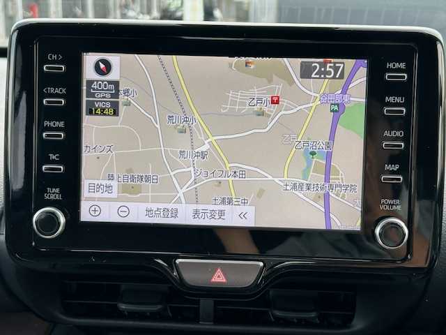 トヨタ ヤリスクロス ハイブリッド Z 茨城県 2021(令3)年 5万km ブラスゴールドメタリック 8インチ純正SDナビ(Bluetooth、フルセグTV、全周囲モニター)/ETC2.0/ドライブレコーダー前後/シートヒーター/電動リアゲート/スマートキー/横滑り防止装置/オートマチックハイビーム/アダプティブクルーズコントロール/冷房AAC/純正フロアマット/ハーフレザーシート/18インチ純正アルミホイール/コーナーセンサー/LEDオートライト