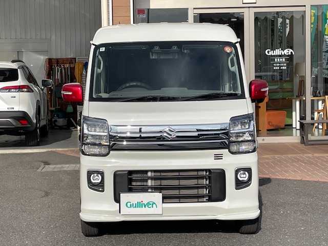 スズキ エブリィ ワゴン PZターボ 埼玉県 2024(令6)年 1.4万km パールホワイト 社外メモリナビ（Ｂｌｕｅｔｏｏｔｈ、フルセグＴＶ）/バックカメラ/ＥＴＣ2.0/４ＷＤ/ターボ/ＵＳＢ入力端子/スペアキー/前後ドラレコ/Ｄ席シートヒーター/片側パワスラ/純正エアロ/社外アルミ/ＬＥＤヘッド/プッシュスタート/スマートキー/保証書/ナビ取扱説明書/取扱説明書/オートエアコン/オートライト/レザーシート/社外フロアマット/ベンチシート/横滑り防止装置/レーンキープアシスト/ダブルエアバッグ/衝突軽減システム/デジタルインナーミラー/アイドリングストップ