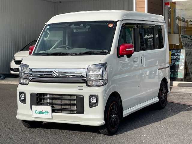 スズキ エブリィ ワゴン PZターボ 埼玉県 2024(令6)年 1.4万km パールホワイト 社外メモリナビ（Ｂｌｕｅｔｏｏｔｈ、フルセグＴＶ）/バックカメラ/ＥＴＣ2.0/４ＷＤ/ターボ/ＵＳＢ入力端子/スペアキー/前後ドラレコ/Ｄ席シートヒーター/片側パワスラ/純正エアロ/社外アルミ/ＬＥＤヘッド/プッシュスタート/スマートキー/保証書/ナビ取扱説明書/取扱説明書/オートエアコン/オートライト/レザーシート/社外フロアマット/ベンチシート/横滑り防止装置/レーンキープアシスト/ダブルエアバッグ/衝突軽減システム/デジタルインナーミラー/アイドリングストップ