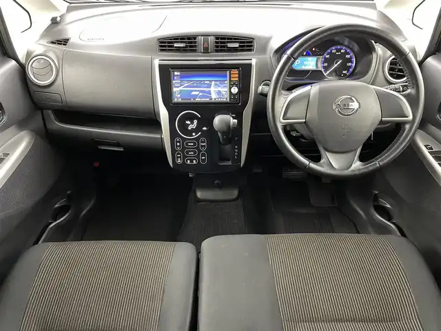 日産 デイズ ハイウェイスターX 福島県 2013(平25)年 5.4万km ブラック 純正7インチナビ/・フルセグ/TV/SD/CD/FM/AM/バックカメラ/ベンチシート/純正アルミホイール付きサマータイヤ/純正フロアマット/純正ドアバイザー/アイドリングストップ/ウィンカーミラー/プッシュスタート/・スマートキー