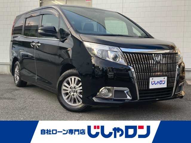トヨタ エスクァイア Gi 三重県 2015(平27)年 12.6万km ブラック (株)IDOMが運営する【じしゃロン四日市店】の自社ローン専用車両になります。こちらは現金またはオートローンご利用時の価格です。自社ローンご希望の方は別途その旨お申付け下さい/社外メモリナビ/フルセグTV/（AM/FM/BT/USB/SD/CD/DVD）/バックカメラ/ETC/両側パワースライドドア/クルーズコントロール/ドライブレコーダー/前席シートヒーター/オートハイビーム/フリップダウンモニター/ステアリングスイッチ/電動格納ウィンカーミラー/DUALエアコン/後席あオートエアコン/ロールサンシェード/ウッドコンビステアリング/マニュアルモード付/エンジンスタートプッシュボタン