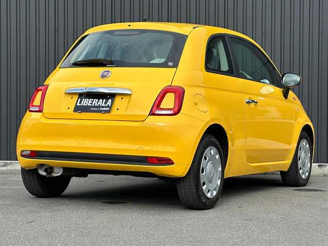 フィアット ５００ ミモザ 福島県 2020(令2)年 1.5万km ジアッロ・ジネストラ 300台限定車/純正ディスプレイオーディオ(BT/USB)/AppleCarePlay/ハーフレザー/スタッドレス着用(14inch)/ドライブレコーダー(前方)/ETC/ステアリングスイッチ/純正フロアマット/フロントフォグランプ