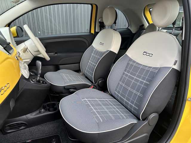 フィアット ５００ ミモザ 福島県 2020(令2)年 1.5万km ジアッロ・ジネストラ 300台限定車/純正ディスプレイオーディオ(BT/USB)/AppleCarePlay/ハーフレザー/スタッドレス着用(14inch)/ドライブレコーダー(前方)/ETC/ステアリングスイッチ/純正フロアマット/フロントフォグランプ