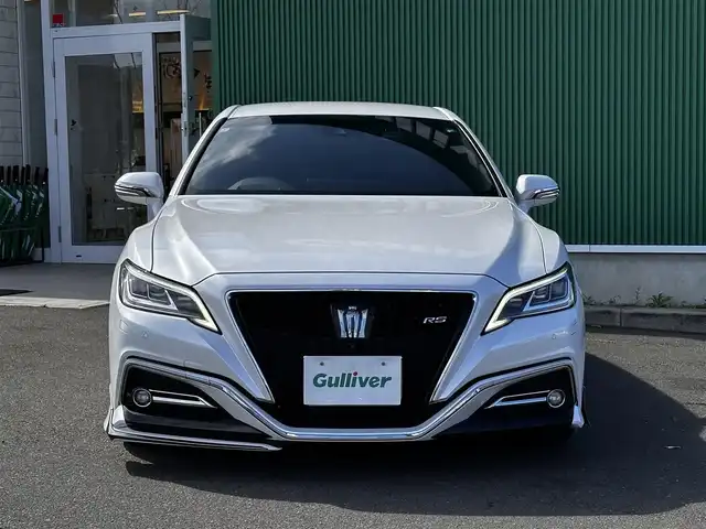 トヨタ クラウン ハイブリッド RS アドバンス 宮城県 2021(令3)年 3.5万km プレシャスホワイトパール セーフティパッケージプラス/・デジタルインナーミラー/・パーキングサポートブレーキ/リアカメラディテクション/・パノラミックビューモニター/＝＝＝/モデリスタエアロ/ダウンサス/マフラーカッター/社外20インチAW/トヨタセーフティセンス/・プリクラッシュセーフティ/・レーントレーシングアシスト/・レーダークルーズコントロール/・アダプティブドライビングビーム/・ロードサインアシスト/・先行車発進告知機能/・ドライバー異常時対応システム/ブラインドスポットモニター/リアクロストラフィックオートブレーキ/リアクロストラフィックアラート/ヘッドアップディスプレイ/純正12.3インチナビ/フルセグTV/Bluetooth/CD/DVD/ビルトインETC2.0/ドライブレコーダー/黒革シート/シートヒーター/ベンチレーション/パワーシート/本革巻きステアリング/ステアリングヒーター/パドルシフト/電動パーキングブレーキ/ブレーキホールド/3眼LEDヘッドランプ/シーケンシャルターンランプ/純正フロアマット/純正ドアバイザー