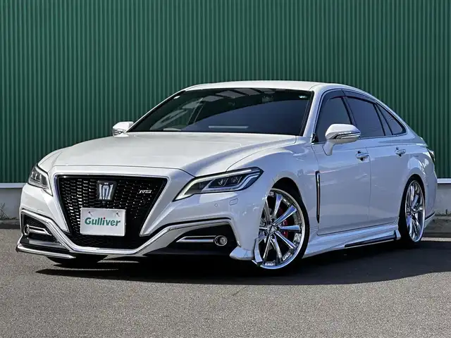 トヨタ クラウン ハイブリッド RS アドバンス 宮城県 2021(令3)年 3.5万km プレシャスホワイトパール セーフティパッケージプラス/・デジタルインナーミラー/・パーキングサポートブレーキ/リアカメラディテクション/・パノラミックビューモニター/＝＝＝/モデリスタエアロ/ダウンサス/マフラーカッター/社外20インチAW/トヨタセーフティセンス/・プリクラッシュセーフティ/・レーントレーシングアシスト/・レーダークルーズコントロール/・アダプティブドライビングビーム/・ロードサインアシスト/・先行車発進告知機能/・ドライバー異常時対応システム/ブラインドスポットモニター/リアクロストラフィックオートブレーキ/リアクロストラフィックアラート/ヘッドアップディスプレイ/純正12.3インチナビ/フルセグTV/Bluetooth/CD/DVD/ビルトインETC2.0/ドライブレコーダー/黒革シート/シートヒーター/ベンチレーション/パワーシート/本革巻きステアリング/ステアリングヒーター/パドルシフト/電動パーキングブレーキ/ブレーキホールド/3眼LEDヘッドランプ/シーケンシャルターンランプ/純正フロアマット/純正ドアバイザー