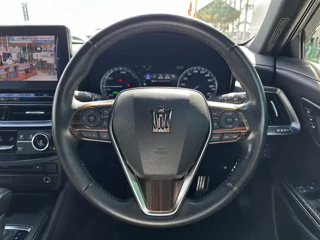 トヨタ クラウン ハイブリッド RS アドバンス 宮城県 2021(令3)年 3.5万km プレシャスホワイトパール セーフティパッケージプラス/・デジタルインナーミラー/・パーキングサポートブレーキ/リアカメラディテクション/・パノラミックビューモニター/＝＝＝/モデリスタエアロ/ダウンサス/マフラーカッター/社外20インチAW/トヨタセーフティセンス/・プリクラッシュセーフティ/・レーントレーシングアシスト/・レーダークルーズコントロール/・アダプティブドライビングビーム/・ロードサインアシスト/・先行車発進告知機能/・ドライバー異常時対応システム/ブラインドスポットモニター/リアクロストラフィックオートブレーキ/リアクロストラフィックアラート/ヘッドアップディスプレイ/純正12.3インチナビ/フルセグTV/Bluetooth/CD/DVD/ビルトインETC2.0/ドライブレコーダー/黒革シート/シートヒーター/ベンチレーション/パワーシート/本革巻きステアリング/ステアリングヒーター/パドルシフト/電動パーキングブレーキ/ブレーキホールド/3眼LEDヘッドランプ/シーケンシャルターンランプ/純正フロアマット/純正ドアバイザー