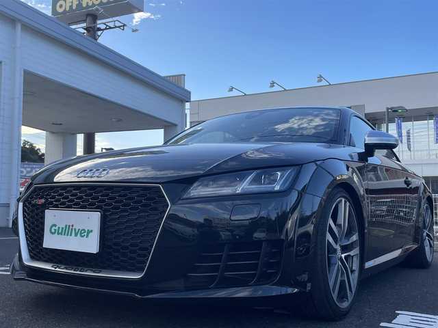 アウディ ＴＴクーペ 2．0 TFSI 長崎県 2015(平27)年 8万km ミトスブラックメタリック 純正ナビ（AM、FM、BT、フルセグ）/MT付きAT/パドルシフト/ETC/デジタルインナーミラー型ドラレコ/ステアリングスイッチ/バーチャルコックピット/電動リアスポイラー/革巻きステアリング/フロアマット/取扱説明書/保証書