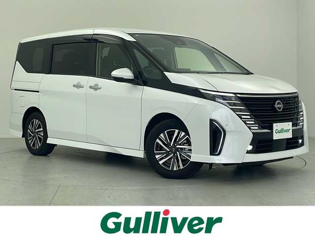 日産 セレナ e－パワー ハイウェイスター V 愛知県 2023(令5)年 3.6万km プリズムホワイト 純正１２．３インチナビ/純正１１インチフリップダウンモニター/ＨＤＭＩ/アラウンドビューモニター/プロパイロット/１００Ｖ電源２口/ＬＤＷ/クリアランスソナー/インテリジェントルームミラー