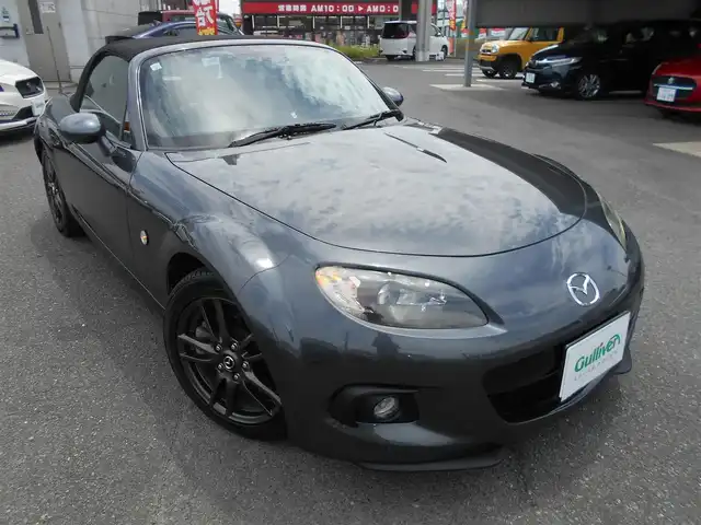 マツダ ロードスター RS 福岡県 2014(平26)年 3.8万km メテオグレーマイカ ロードスター・RS・6F/車検R8年5月16日/登録時走行距離（38063km）/AutoExe(ストリートスポーツサス.キット)/R6年11月16日取付ディーラー記録簿有り/社外SDナビ・フルセグTV（AVN-7500S)/DVDビデオ再生可・bluetooth/社外バックカメラ/スマートキー/HIDヘッドライト/ステアリングスイッチ/純正アルミホイール16