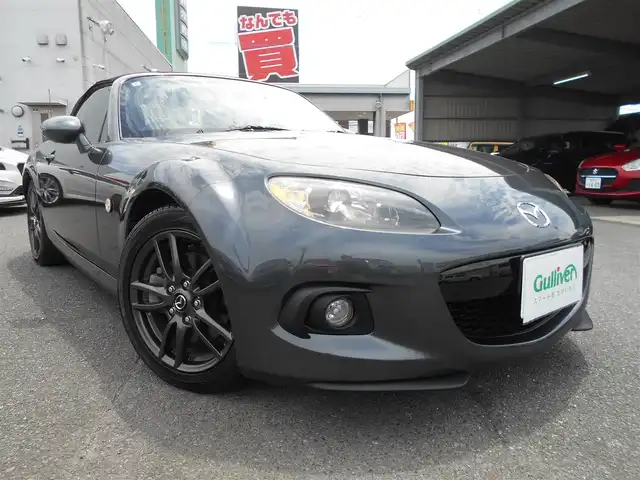 マツダ ロードスター RS 福岡県 2014(平26)年 3.8万km メテオグレーマイカ ロードスター・RS・6F/車検R8年5月16日/登録時走行距離（38063km）/AutoExe(ストリートスポーツサス.キット)/R6年11月16日取付ディーラー記録簿有り/社外SDナビ・フルセグTV（AVN-7500S)/DVDビデオ再生可・bluetooth/社外バックカメラ/スマートキー/HIDヘッドライト/ステアリングスイッチ/純正アルミホイール16