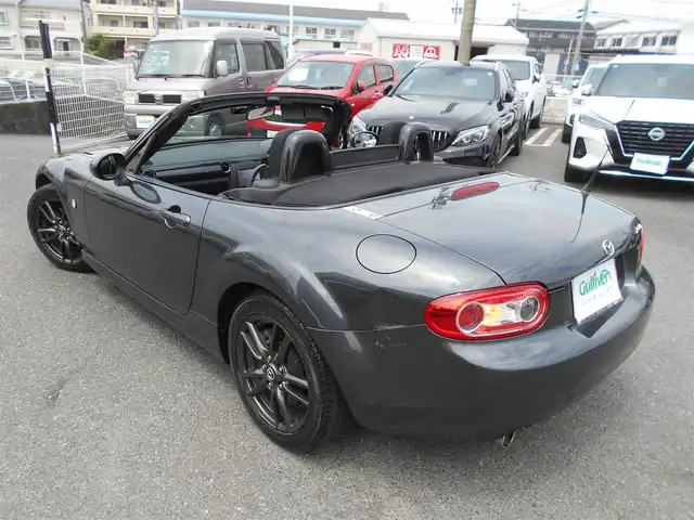 マツダ ロードスター RS 福岡県 2014(平26)年 3.8万km メテオグレーマイカ ロードスター・RS・6F/車検R8年5月16日/登録時走行距離（38063km）/AutoExe(ストリートスポーツサス.キット)/R6年11月16日取付ディーラー記録簿有り/社外SDナビ・フルセグTV（AVN-7500S)/DVDビデオ再生可・bluetooth/社外バックカメラ/スマートキー/HIDヘッドライト/ステアリングスイッチ/純正アルミホイール16