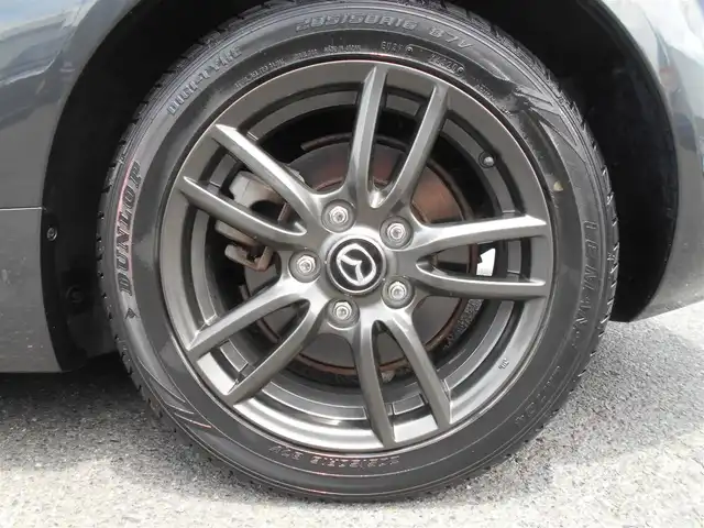 マツダ ロードスター RS 福岡県 2014(平26)年 3.8万km メテオグレーマイカ ロードスター・RS・6F/車検R8年5月16日/登録時走行距離（38063km）/AutoExe(ストリートスポーツサス.キット)/R6年11月16日取付ディーラー記録簿有り/社外SDナビ・フルセグTV（AVN-7500S)/DVDビデオ再生可・bluetooth/社外バックカメラ/スマートキー/HIDヘッドライト/ステアリングスイッチ/純正アルミホイール16