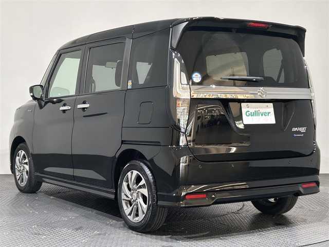 スズキ ソリオ バンディット HV SV 愛媛県 2024(令6)年 0.1万km スーパーブラックパール デュアルカメラブレーキサポート/アダプティブクルーズ/社外10インチナビ/ワンセグTV/Bluetooth/USB/両側パワースライドドア /ヘッドアップディスプレイ/前席シートヒーター/純正15インチアルミホイール