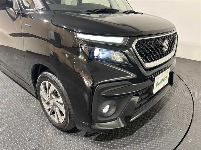 スズキ ソリオ バンディット HV SV 愛媛県 2024(令6)年 0.1万km スーパーブラックパール デュアルカメラブレーキサポート/アダプティブクルーズ/社外10インチナビ/ワンセグTV/Bluetooth/USB/両側パワースライドドア /ヘッドアップディスプレイ/前席シートヒーター/純正15インチアルミホイール
