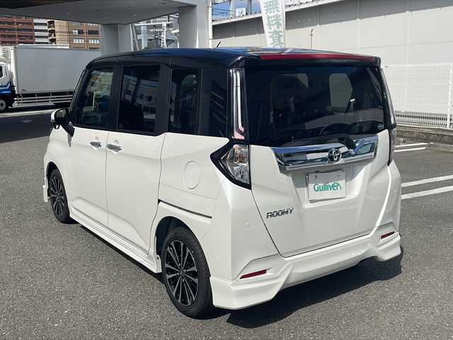トヨタ ルーミー カスタムG－T 福岡県 2025(令7)年 0.1千km パールホワイトⅢ ワンオーナー/純正ディスプレイオーディオ/（Bluettoth・フルセグTV・パノラミックビューモニター・HDMI）/モデリスタエアロ（フロント/リア/サイド）/レーダークルーズコントロール/クリアランスソナー/コーナーセンサー/スマートアシスト/先行車発信お知らせ/ふらつき警報/レーンキープアシスト/SPORTモード/アイドリングストップ/純正アルミホイール/横滑り防止装置/盗難防止装置/スマートキー/スペアキー/保証書/取扱説明書/ABS