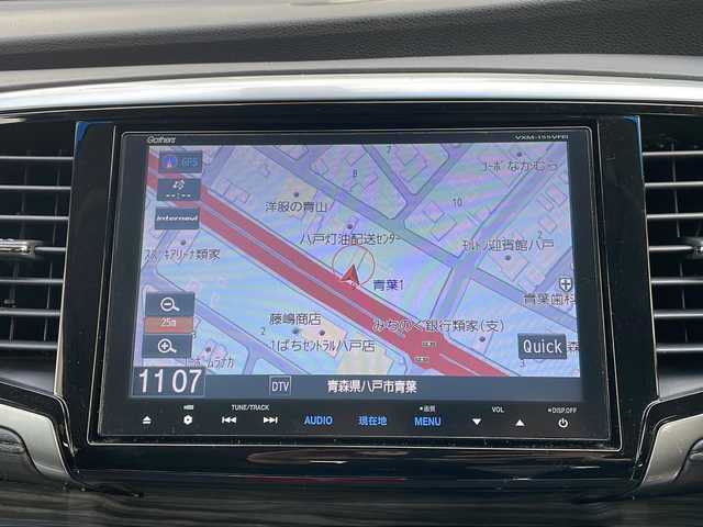 ホンダ オデッセイ アブソルート EX 青森県 2014(平26)年 10.2万km プレミアムヴィーナスブラックP 4WD/純正8ナビインチナビ・フルセグTV/CD・DVD・Bluetooth・SD/バックカメラ/両側パワースライドドア/合皮コンビシート/運転席パワーシート/あんしんパッケージ/衝突軽減ブレーキ/クルーズコントロール/ブラインドスポットインフォメーション/ビルトインETC/前方ドライブレコーダー/LEDヘッドライト/フォグランプ/BLITZ車高調/純正17インチアルミ