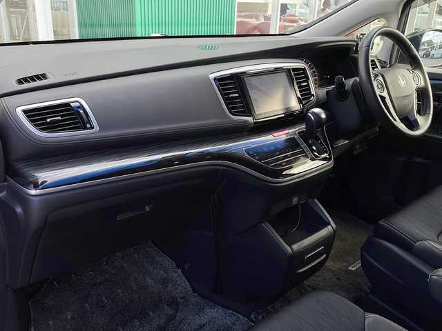 ホンダ オデッセイ アブソルート EX 青森県 2014(平26)年 10.2万km プレミアムヴィーナスブラックP 4WD/純正8ナビインチナビ・フルセグTV/CD・DVD・Bluetooth・SD/バックカメラ/両側パワースライドドア/合皮コンビシート/運転席パワーシート/あんしんパッケージ/衝突軽減ブレーキ/クルーズコントロール/ブラインドスポットインフォメーション/ビルトインETC/前方ドライブレコーダー/LEDヘッドライト/フォグランプ/BLITZ車高調/純正17インチアルミ