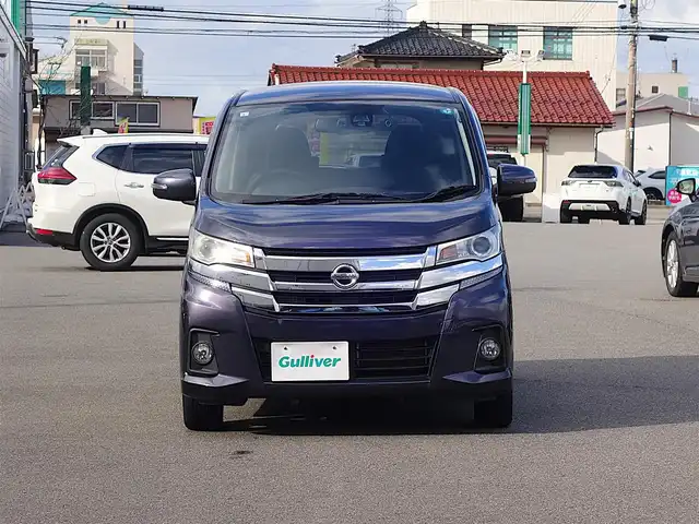 日産 デイズ ハイウェイスターX 山形県 2017(平29)年 8.2万km プレミアムパープルP 4WD/純正SDナビ/　　【CD DVD BD BT フルセグ USB AUX】/全周囲カメラ/HIDオートライト/シートヒーター/純正14インチアルミホイール/ドライブレコーダー/アイドリングストップ/ステアリングスイッチ/電動格納ウィンカーミラー/フォグランプ/スマートキー