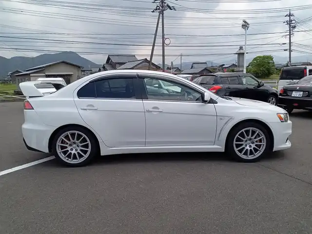 三菱 ランサー GSR エボリューションⅩ 福井県 2008(平20)年 10万km シルキーホワイト 禁煙車/ETC/RECARO製ニットバケットシート（D/N席）/HIDヘッドライト/オートライト/アダプティブフロントライティングシステム/前方ドライブレコーダー/純正フロアマット/純正18インチAW/スマートキー