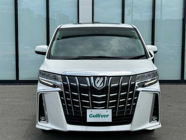 トヨタ アルファード S Cパッケージ 大阪府 2021(令3)年 3.9万km ホワイトパールクリスタルシャイン 純正９インチナビ/  フルセグTV/Bluetooth/USB/100V電源/ＣＤ／ＤＶＤデッキ/バックモニター/後席モニター/衝突軽減ブレーキ/横滑り防止装置/コーナーセンサー/ＢＳＭ/サンルーフ/スマートルームミラー/前席エアシートヒーター/全席パワーシート/両側パワースライドドア/レーダークルーズコントロール/レーンキープアシスト/ドライブレコーダー/オートマチックハイビーム/オットマン/純正18インチアルミホイール/ＥＴＣ/三眼ＬＥＤ