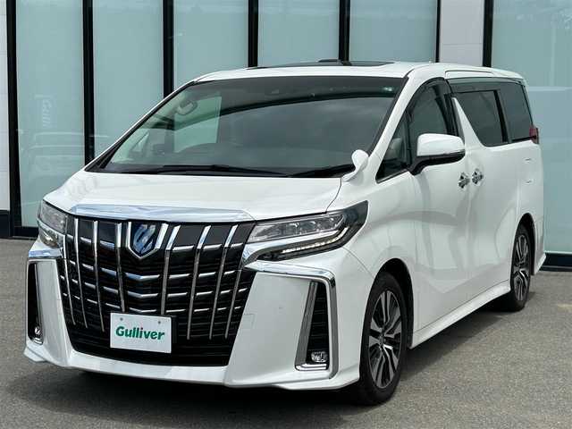 トヨタ アルファード S Cパッケージ 大阪府 2021(令3)年 3.9万km ホワイトパールクリスタルシャイン 純正９インチナビ/  フルセグTV/Bluetooth/USB/100V電源/ＣＤ／ＤＶＤデッキ/バックモニター/後席モニター/衝突軽減ブレーキ/横滑り防止装置/コーナーセンサー/ＢＳＭ/サンルーフ/スマートルームミラー/前席エアシートヒーター/全席パワーシート/両側パワースライドドア/レーダークルーズコントロール/レーンキープアシスト/ドライブレコーダー/オートマチックハイビーム/オットマン/純正18インチアルミホイール/ＥＴＣ/三眼ＬＥＤ