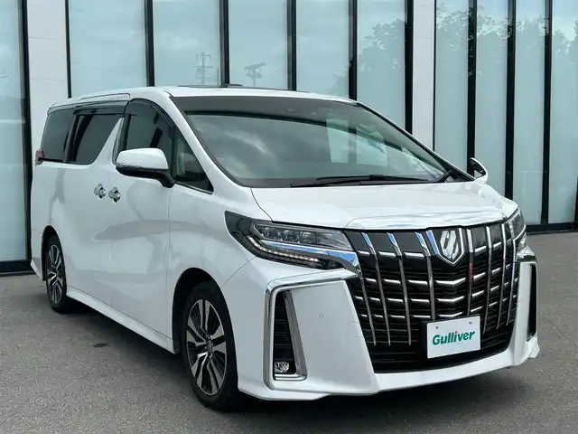 トヨタ アルファード S Cパッケージ 大阪府 2021(令3)年 3.9万km ホワイトパールクリスタルシャイン 純正９インチナビ/  フルセグTV/Bluetooth/USB/100V電源/ＣＤ／ＤＶＤデッキ/バックモニター/後席モニター/衝突軽減ブレーキ/横滑り防止装置/コーナーセンサー/ＢＳＭ/サンルーフ/スマートルームミラー/前席エアシートヒーター/全席パワーシート/両側パワースライドドア/レーダークルーズコントロール/レーンキープアシスト/ドライブレコーダー/オートマチックハイビーム/オットマン/純正18インチアルミホイール/ＥＴＣ/三眼ＬＥＤ