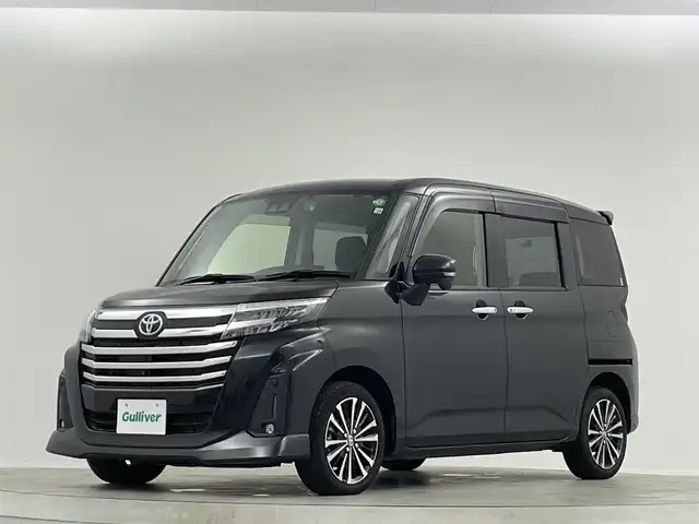 トヨタ ルーミー カスタムG－T 埼玉県 2022(令4)年 1.4万km ブラックマイカメタリック スマートアシスト　純正９インチナビ　フルセグＴＶ　Ｂｌｕｅｔｏｏｔｈ　パノラミックビューモニター　両側パワースライドドア　前席シートヒーター　ターボ　ビルトインＥＴＣ２．０　ドライブレコーダー