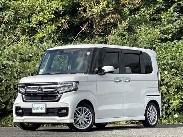 ホンダ Ｎ ＢＯＸ カスタム L ターボ 大分県 2022(令4)年 2.3万km プラチナホワイトパール オプションワンタッチスライドドア/両側パワースライドドア /ホンダセンシング/アダプティブクルーズコントロール/レーンキープアシスト/ハーフレザーシート/シートヒーター/純正メモリーナビ/バックカメラ/フルセグ/DVD/Bluetooth/前後ドライブレコーダー/大型ルーフコンソール/純正15インチアルミホイール/純正LEDヘッドライト/オートライトコントロール/ETC/ステアリングリモコン
