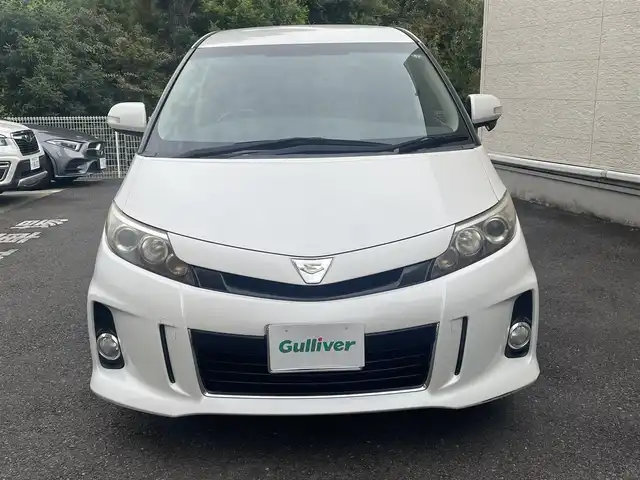 トヨタ エスティマ アエラス 静岡県 2012(平24)年 7.3万km ホワイトパールクリスタルシャイン ワンオーナー/純正ナビ/フルセグTV/DVD/CD/SD/BT/バックカメラ/純正フリップダウンモニター/両側パワースライドドア/ビルトインETC/HIDヘッドライト/ステアリングスイッチ/クルーズコントロール/スマートキー×2/保証書/取扱説明書/ナビ取扱説明書