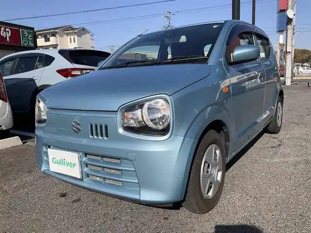 スズキ アルト L 滋賀県 2021(令3)年 0.6万km フィズブルーパールメタリック 距離5/800km台/純正CDオーディオ/スズキセーフティーサポート/パーキングコーナーセンサー/エネチャージ/シートヒーター/純正マット/バイザー/取説/保証書