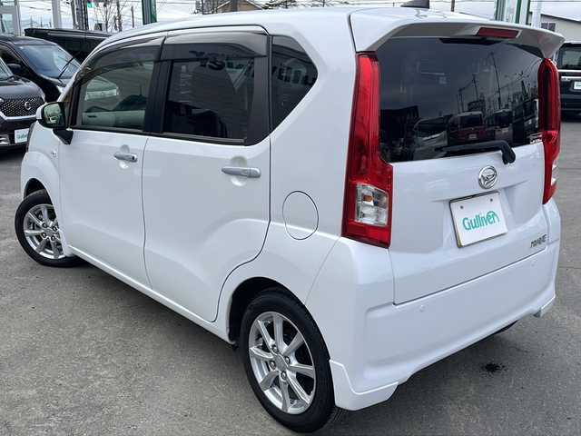 ダイハツ ムーヴ X リミテッドⅡ SAⅢ 道東・釧路十勝 2021(令3)年 0.8万km シャイニングホワイトパール 4WD/ワンオーナー/純正8インチメモリナビ/　(AM/FM/CD/DVD/BT)/フルセグTV/バックカメラ/純正AW夏セット積込(155/65R14)/純正エンジンスターター/純正前後ドライブレコーダー/衝突被害軽減ブレーキ/レーンキープアシスト/オートハイビーム/先行車発進お知らせ/後コーナーセンサー/運転席シートヒーター/社外レーダー/シートカバー/アイドリングストップ/横滑り防止装置/LEDヘッドライト/LEDフォグランプ/革巻きステアリング/取扱説明書/保証書/スペアキー