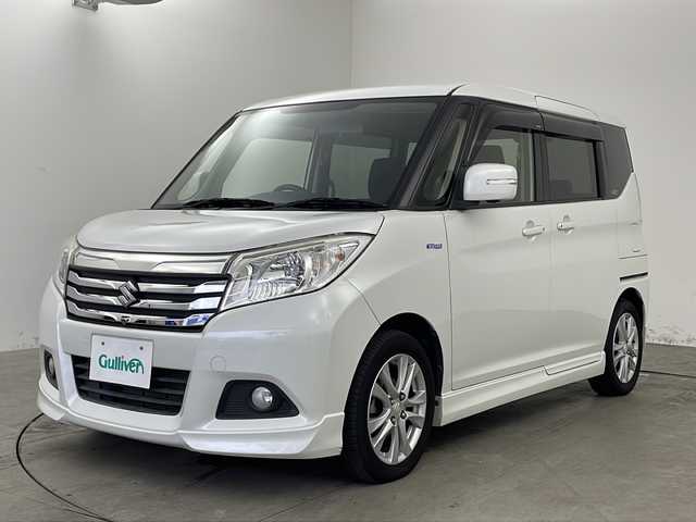 スズキ ソリオ HV MZ Dカメラ ブレーキS 兵庫県 2016(平28)年 4.4万km ピュアホワイトP ・純正ナビ＆TV＆CD＆DVD＆BT/・全方位カメラ/・両側パワースライドドア/・デュアルカメラブレーキサポート/・車線逸脱警報機能/・誤発進抑制機能/・ETC/・クルーズコントロール/・スマートキー/・プッシュスタート/・フロアマット/・HIDヘッドライト/・フォグ/・オートライト/・横滑り防止装置/・アイドリングストップ