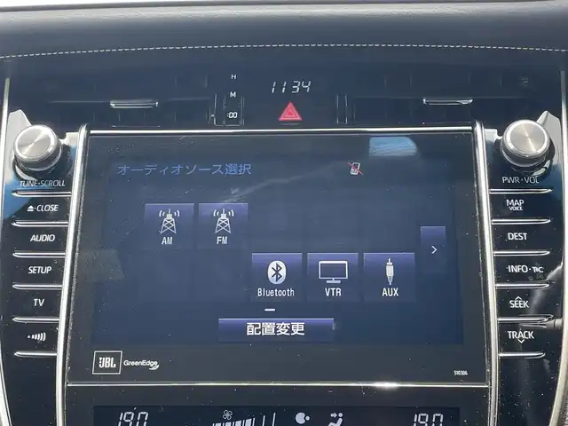 トヨタ ハリアー プログレス 佐賀県 2019(令1)年 4.9万km ホワイトパールクリスタルシャイン 純正9型ナビゲーション/・フルセグTV/CD/DVD/Bluetooth/パノラミックビューモニター/エアロ/JBLプレミアムサウンド/トヨタセーフティーセンス/衝突被害軽減ブレーキ/レーダークルーズコントロール/オートマチックハイビーム/横滑り防止装置/電動リアゲート/パワーシート/ETC/ドライブレコーダー/純正フロアマット/純正LEDヘッドライト/純正18インチアルミホイール