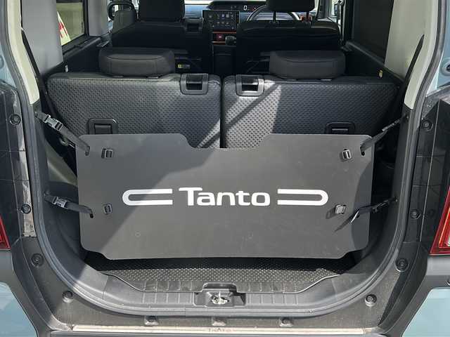 ダイハツ タント ファンクロス 福岡県 2022(令4)年 0.9万km レイクブルーメタリック ・純正ディスプレイオーディオ/-BT/フルセグTV/FM/AM/USB/HDMI/AppleCarPlay/AndroidAuto/・バックカメラ/・純正ドラレコ/・電動パーキングブレーキ/・ブレーキホールド/・純正アルミ14インチ/・純正フロアマット/・ドアバイザー/・ルーフレール/・サンシェード/・後部席テーブル/・ISOFIX/・ステアリングスイッチ