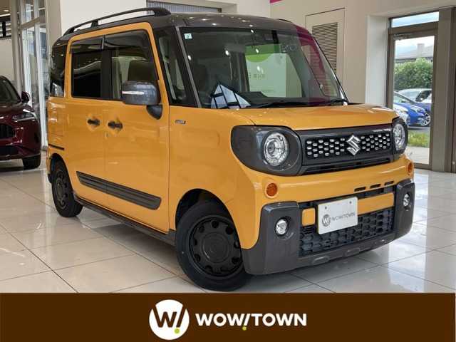 スズキ スペーシア ギア HYBRID XZターボ 埼玉県 2019(平31)年 2.5万km アクティブイエロー/ガンメタリック2トーン デュアルセンサーブレーキサポート　/メモリナビ/　　CD/DVD/BT/フルセグ　/バックカメラ　/両側パワースライドドア　/クルーズコントロール　 /LEDオートライト　/シートヒーター　/純正14インチアルミホイール　/ステアリングスイッチ/パドルシフト　/ETC