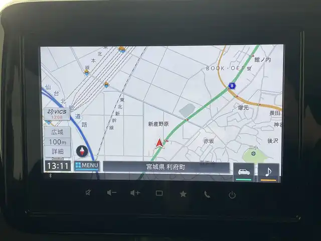 スズキ スペーシア カスタム HYBRID XS 宮城県 2023(令5)年 1.1万km ピュアホワイトP 純正9型ナビ/全方位モニター/両側パワースライドドア/純正15インチアルミホイール/ヘッドアップディスプレイ/ハーフレザーシート/・DN席シートヒーター/LEDヘッドライト/・フォグランプ/クルーズコントロール/・追従走行付き/LDP/ACC/DSBS