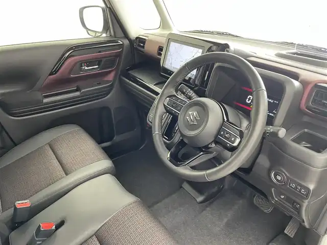 スズキ スペーシア カスタム HYBRID XS 宮城県 2023(令5)年 1.1万km ピュアホワイトP 純正9型ナビ/全方位モニター/両側パワースライドドア/純正15インチアルミホイール/ヘッドアップディスプレイ/ハーフレザーシート/・DN席シートヒーター/LEDヘッドライト/・フォグランプ/クルーズコントロール/・追従走行付き/LDP/ACC/DSBS