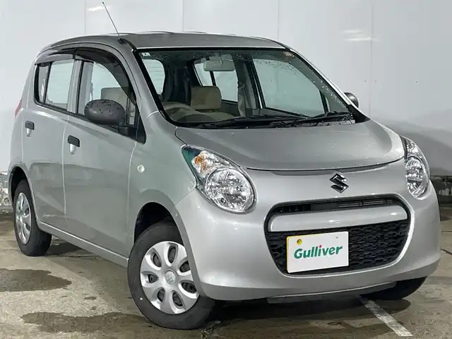 スズキ アルト F 青森県 2012(平24)年 2.6万km シルキーシルバーメタリック AIS評価4点/4WD/5速MT/純正オーディオ/【AM/FM/CD】/純正フロアマット/ヘッドライトレベライザー/ドアバイザー/取扱説明書/保証書