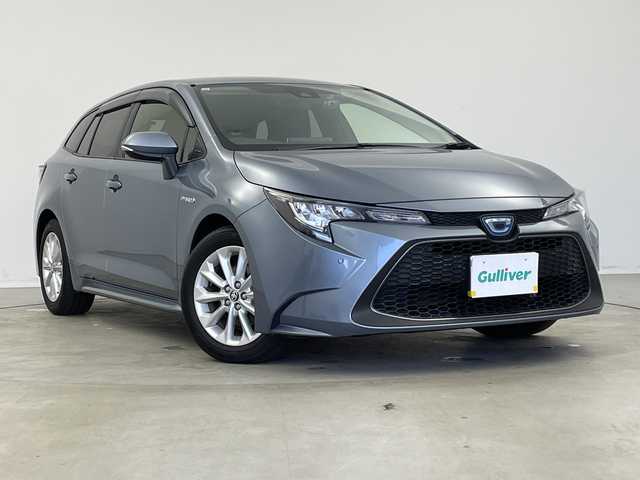 トヨタ カローラツーリング ハイブリッド S 新潟県 2019(令1)年 9.7万km セレスタイトグレーメタリック 純正メモリナビ/　Bluetooth/USB/トヨタセーフティセンス/・プリクラッシュセーフティ/・レーントレーシングアシスト/・レーンディパーチャーアラート/・レーダークルーズコントロール/・オートマチックハイビーム/・ロードサインアシスト/リアクロストラフィックアラート/パーキングサポートブレーキ/ブラインドスポットモニター/前後コーナーセンサー/前後ドライブレコーダー/バックモニター/ビルトインETC/LEDヘッドライト/電子パーキング/オートブレーキホールド/レザーステアリング