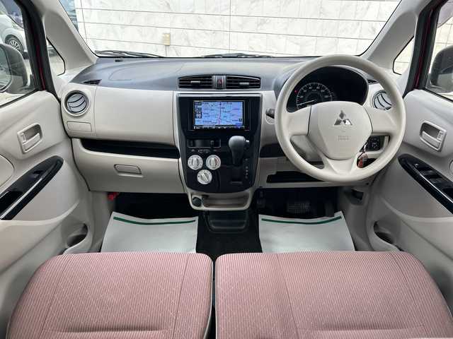 三菱 ｅＫワゴン E 山形県 2019(平31)年 6.6万km レッドソリッド 社外ナビ/・ワンセグTV/AM/FM/CD//前後ドライブレコーダー/バックカメラ/横滑り防止装置/ETC/スペアキー/ドアバイザー/取扱説明書