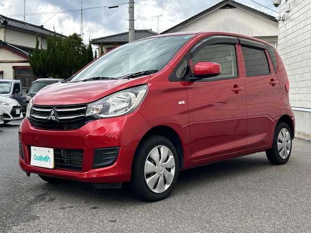 三菱 ｅＫワゴン E 山形県 2019(平31)年 6.6万km レッドソリッド 社外ナビ/・ワンセグTV/AM/FM/CD//前後ドライブレコーダー/バックカメラ/横滑り防止装置/ETC/スペアキー/ドアバイザー/取扱説明書