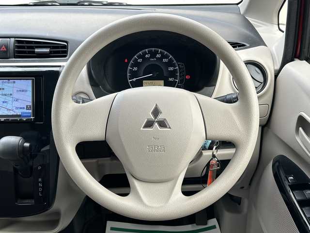 三菱 ｅＫワゴン E 山形県 2019(平31)年 6.6万km レッドソリッド 社外ナビ/・ワンセグTV/AM/FM/CD//前後ドライブレコーダー/バックカメラ/横滑り防止装置/ETC/スペアキー/ドアバイザー/取扱説明書