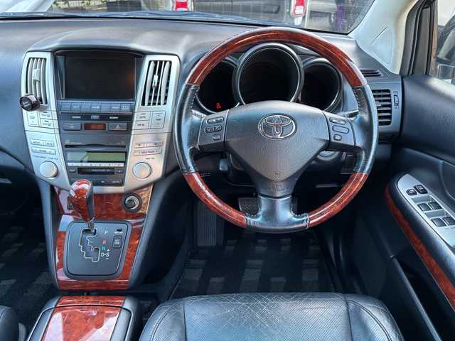トヨタ ハリアー 240G Lパッケージ 福岡県 2007(平19)年 19.1万km ブラック 純正メーカーナビ/（AM/FM/CD/MD）/ETC/ハンズフリー/パワーシート（D/N）/純正フロアマット/純正アルミホイール/オートライト/フォグランプ/電格ミラー/保証書/取扱説明書