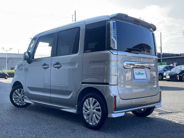スズキ スペーシア カスタム HYBRID GS 岐阜県 2019(令1)年 5.9万km スチールシルバーM 社外メモリナビ(CN-E320D)/【ワンセグTV/SD/CD/Bluetooth】/バックカメラ/アラウンドビューモニター/片側パワースライドドア/衝突被害軽減システム/レーンキープアシスト/コーナーセンサー(後ろのみ)/シートヒーター(D席)/純正14インチアルミホイール/オートLEDライト/オートマチックハイビーム/横滑り防止装置/盗難防止装置/アイドリングストップ/純正フロアマット/プッシュスタート/スマートキー/ベンチシート/取扱説明書/保証書